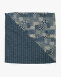 Kiriko Original Bandana, Split, Dotted Asanoha and Washed Light Blue Patchwork Style