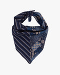 Kiriko Original Bandana, Split, Indigo Patchwork