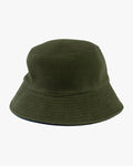 Kiriko Original Bucket Hat, Reversible Green Sashi-ori and Denim