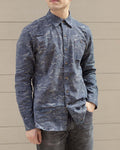 Kiriko Original Button-Up Shirt, Long Sleeve, Indigo Nami