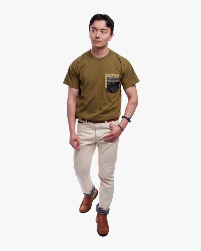 Kiriko Original Canvas Pants, US Made 12.8 oz., Cream, Small Multi