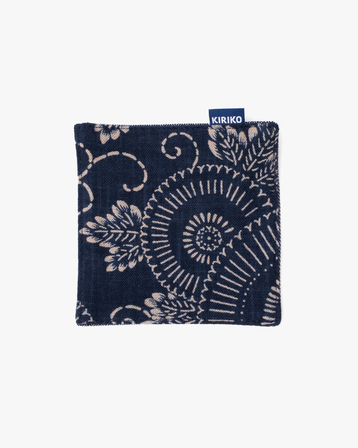 Kiriko Original Coaster, Indigo Kikukarakusa
