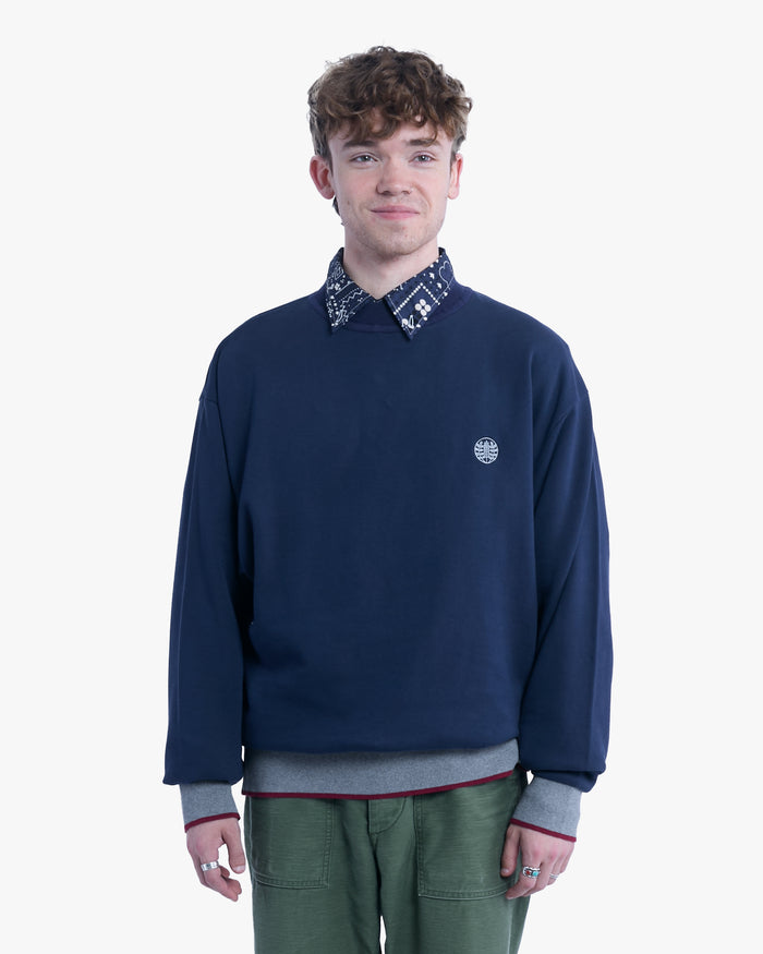 Kiriko Original Crewneck, Embroidered, Navy