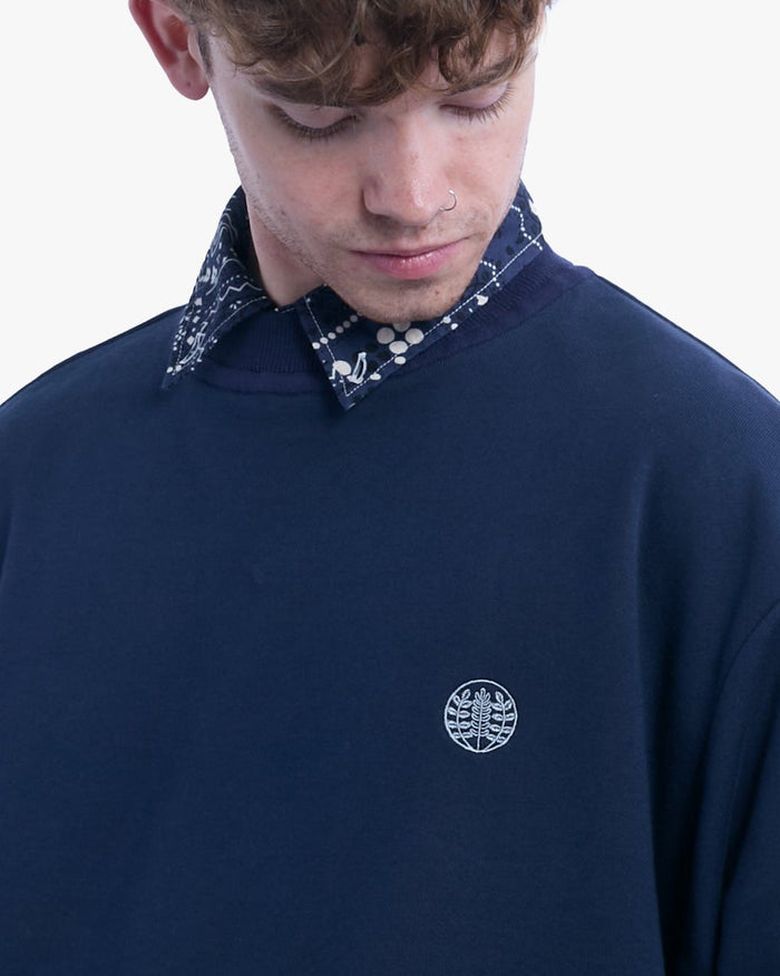 Kiriko Original Crewneck, Embroidered, Navy
