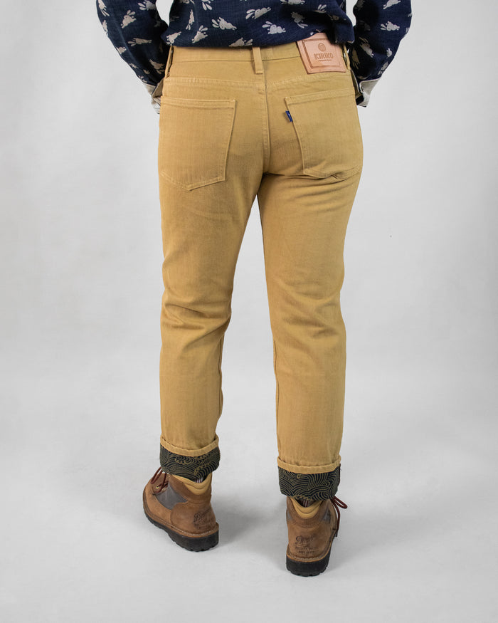 Kiriko Original Denim Jeans, US Made Custom Dyed Premium Selvedge, Ochiba-Iro, Nami