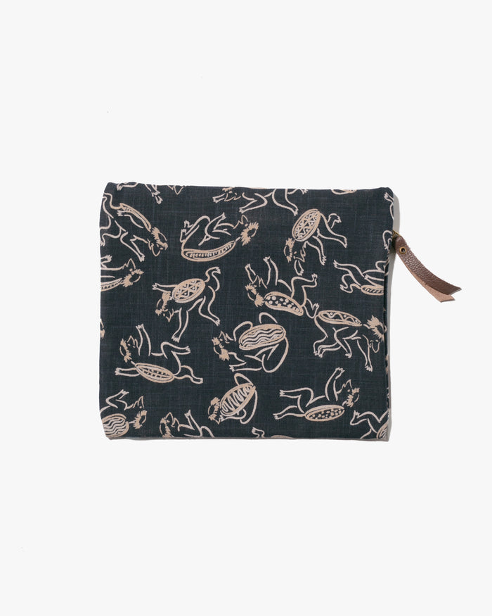 Kiriko Original Flat Zipper Pouch, Medium, Kappa