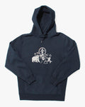 Kiriko Original Hoodie, 13oz Cotton, Printed Kintaro, Navy