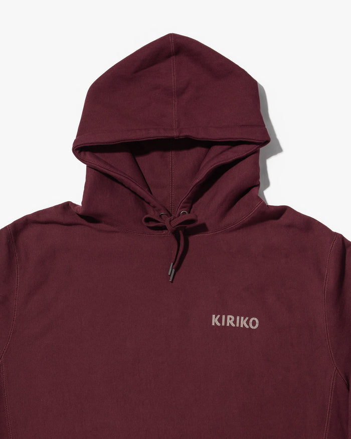 Kiriko Original Hoodie, Printed Ainu, Maroon