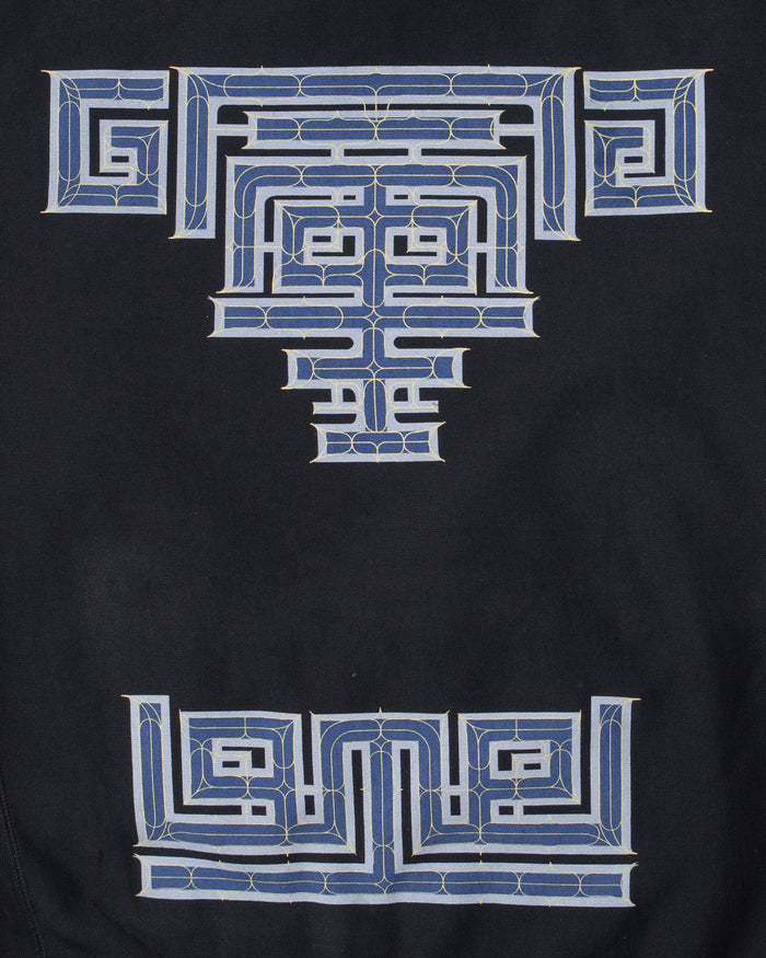 Kiriko Original Hoodie, Printed Ainu, Navy