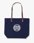 Kiriko Original Large Tote Bag, Canvas, Navy Logo