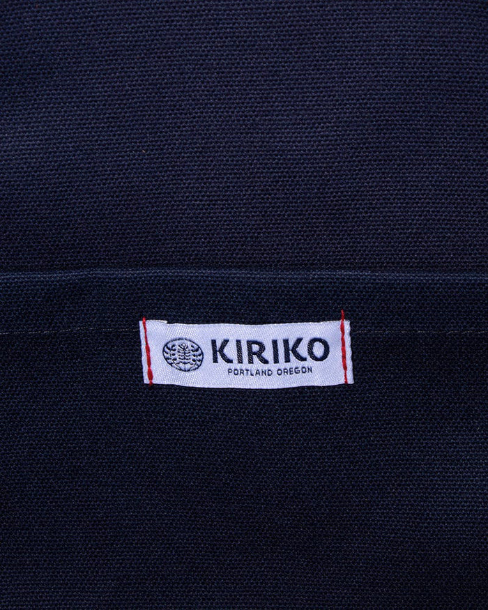 Kiriko Original Large Tote Bag, Canvas, Navy Logo