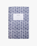 Kiriko Original Lined Notebook, Navy and White Basket-Weave