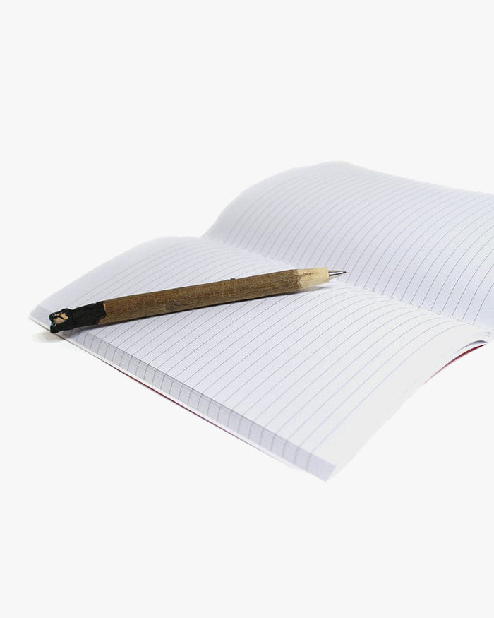 Kiriko Original Lined Notebook, Navy and White Basket-Weave