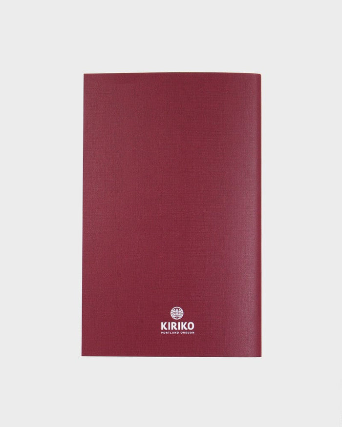 Kiriko Original Lined Notebook, Red Asanoha