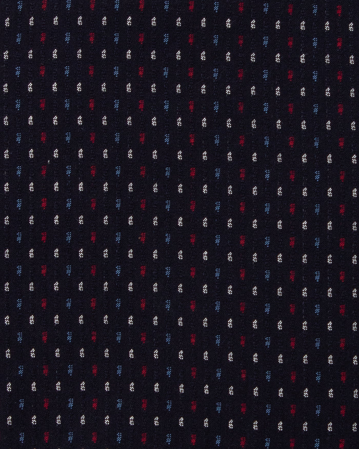 Kiriko Original Meditation Pillow, One-Tone Zafu, Indigo with Blue, Red, and White Dashes