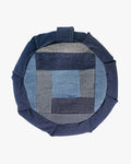 Kiriko Original Meditation Pillow, Two-Tone Zafu, Indigo Large Patchwork Style
