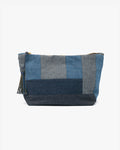 Kiriko Original Obi Stand-Up Pouch, Denim Patchwork, Dark Wash