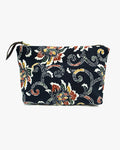 Kiriko Original Obi Stand-Up Pouch, Indigo with Floral Pattern
