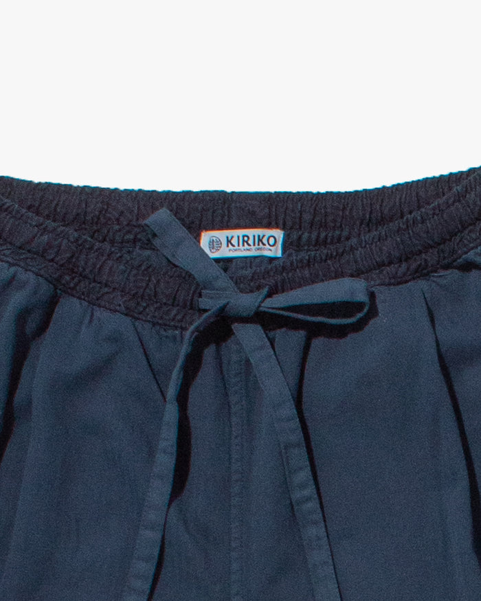 Kiriko Original Pants, Raku, Navy Nami, Cropped