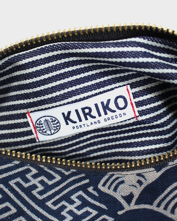 Kiriko Original Pencil Pouch, Indigo Large Multi