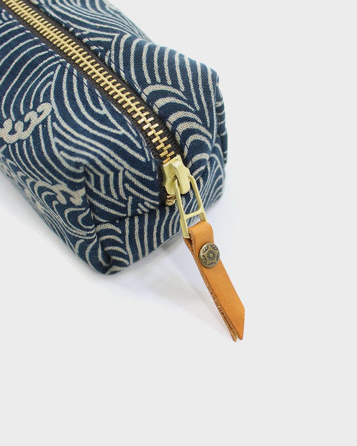 Kiriko Original Pencil Pouch, Indigo Nami