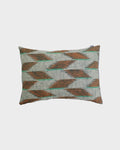 Kiriko Original Pillow, Orange and Teal Kasuri
