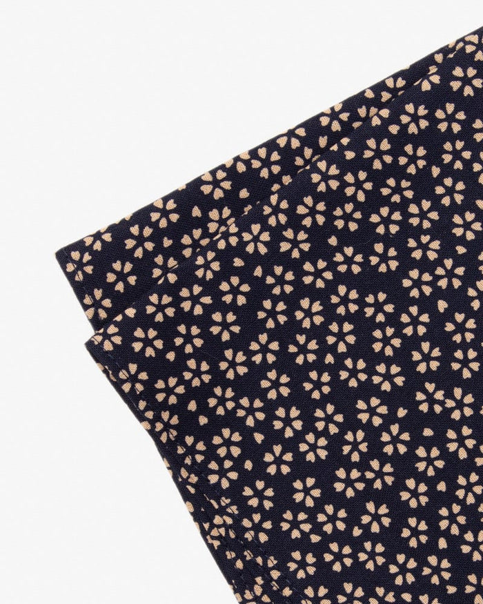 Kiriko Original Pocket Square, Indigo Small Sakura