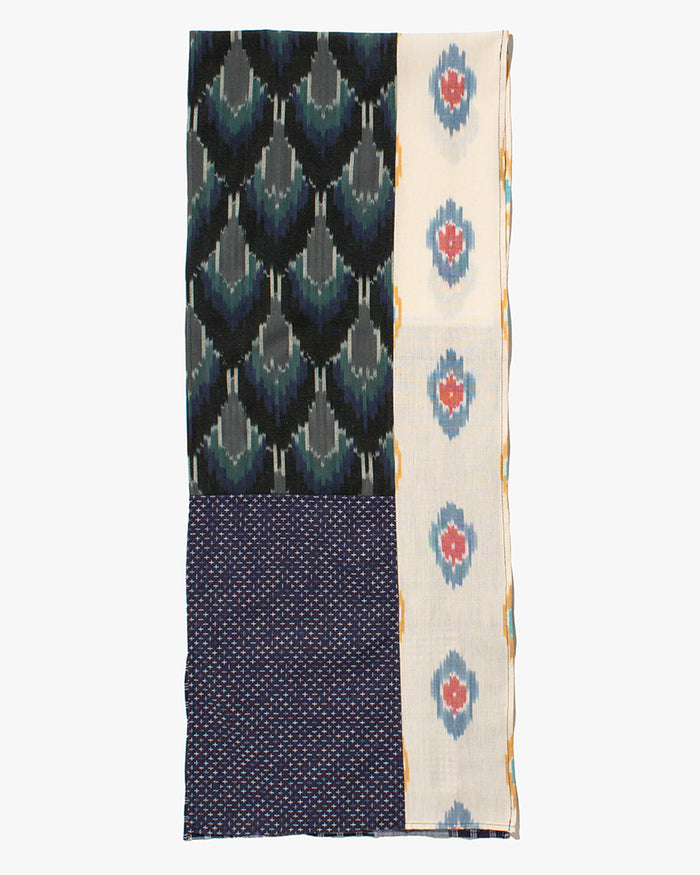 Kiriko Original Scarf, Indian Kasuri, Patchwork, 5