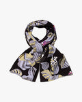Kiriko Original Scarf, Kiji, Yukata, Black Small Flowers