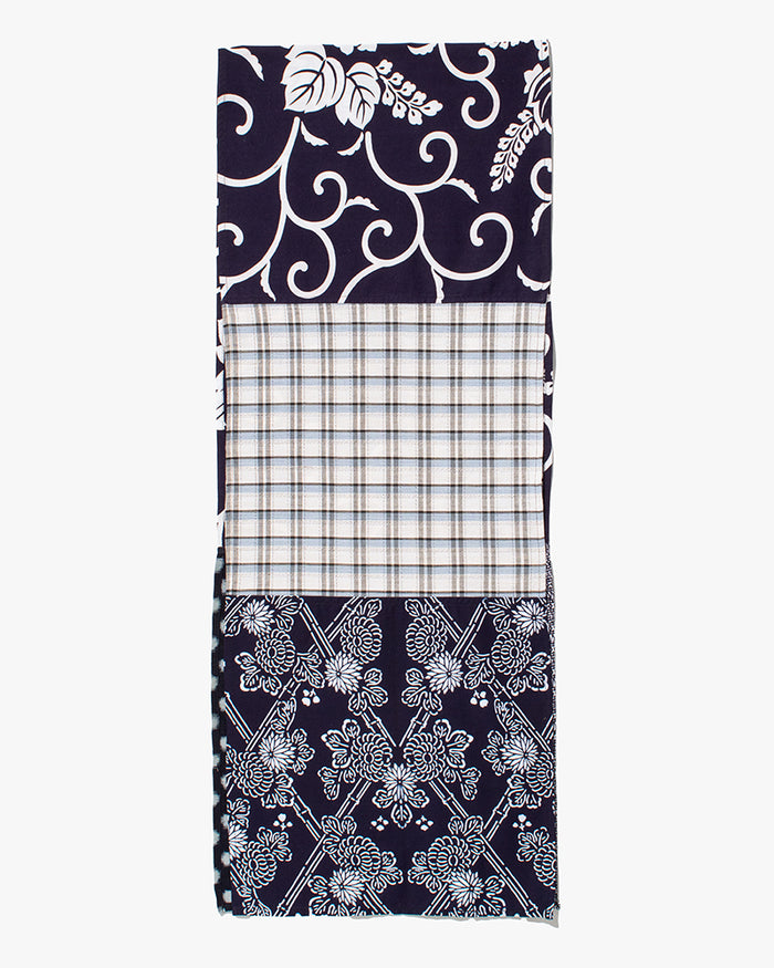 Kiriko Original Scarf, Patched Boro, Indigo, 27