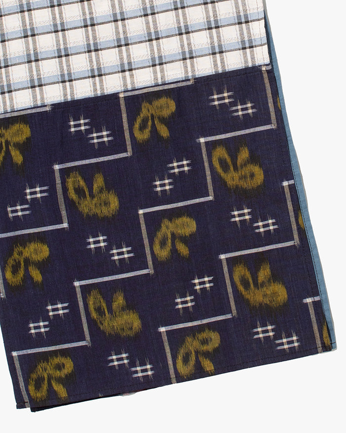 Kiriko Original Scarf, Patched Kasuri, Indigo, 28