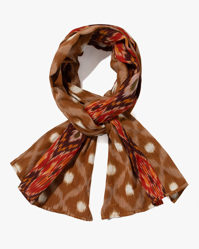 Kiriko Original Scarf, Triple Split, Indian Kasuri, #10