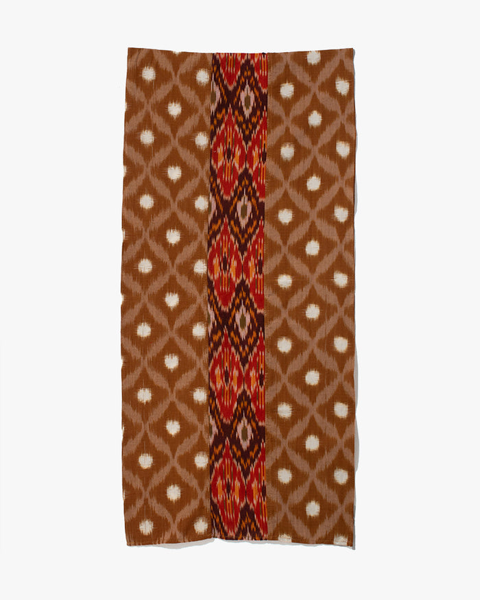 Kiriko Original Scarf, Triple Split, Indian Kasuri, #10