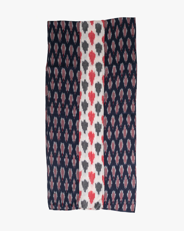 Kiriko Original Scarf, Triple Split, Indian Kasuri, #3