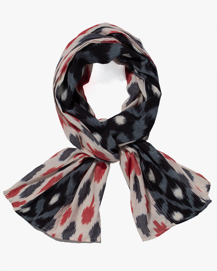 Kiriko Original Scarf, Triple Split, Indian Kasuri, #8
