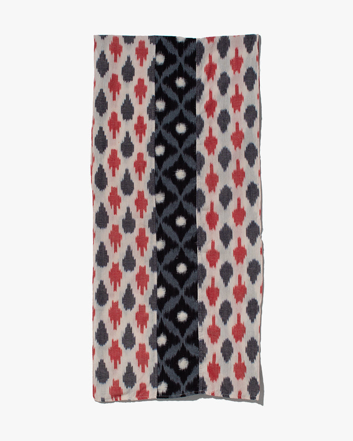 Kiriko Original Scarf, Triple Split, Indian Kasuri, #8