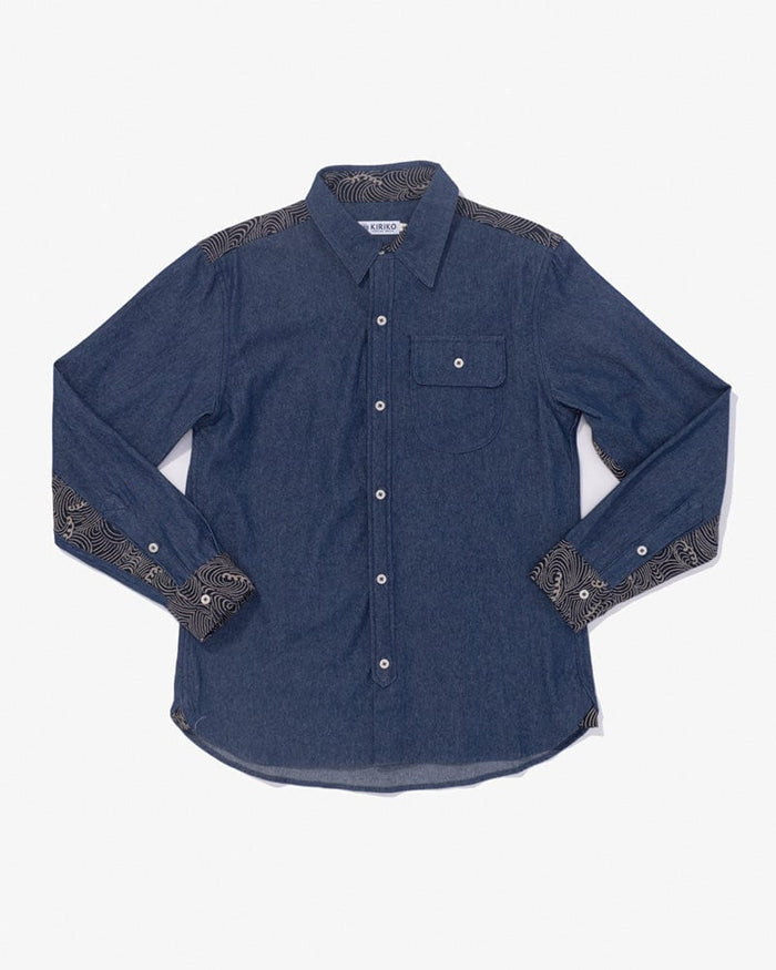 Kiriko Original Shirt, Long Sleeve Button-Up, Denim Workshirt, Nami