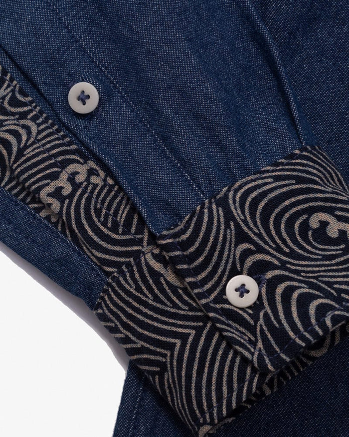 Kiriko Original Shirt, Long Sleeve Button-Up, Denim Workshirt, Nami