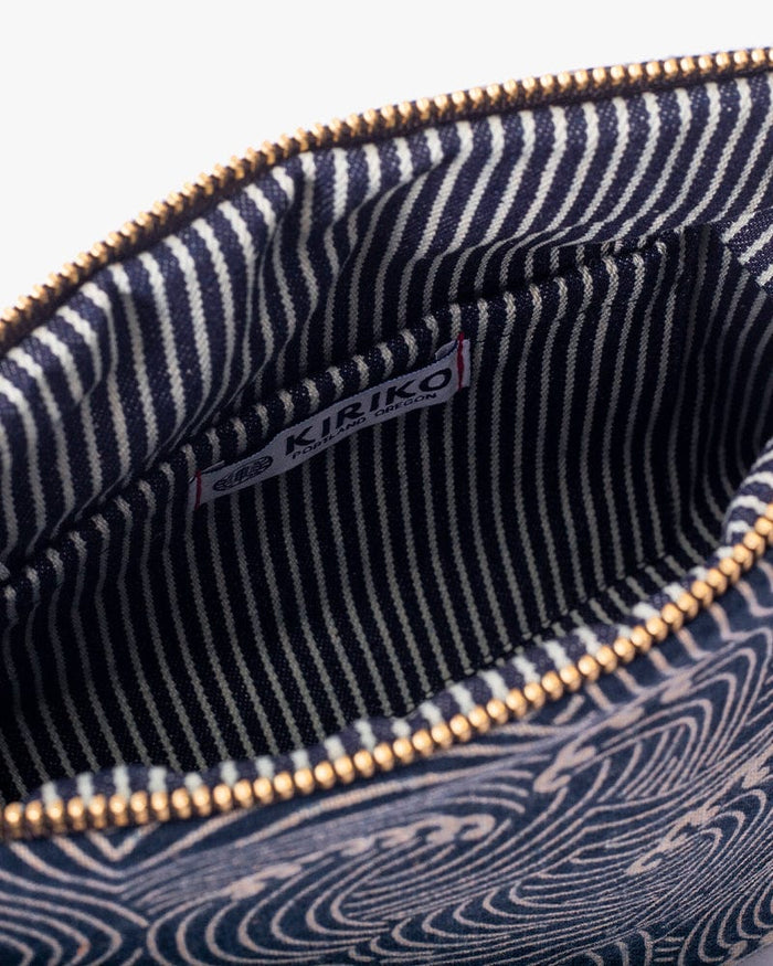 Kiriko Original Stand-Up Pouch, Indigo Nami