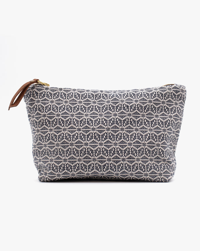 Kiriko Original Stand-Up Pouch, Kogin Asanoha, Indigo and White