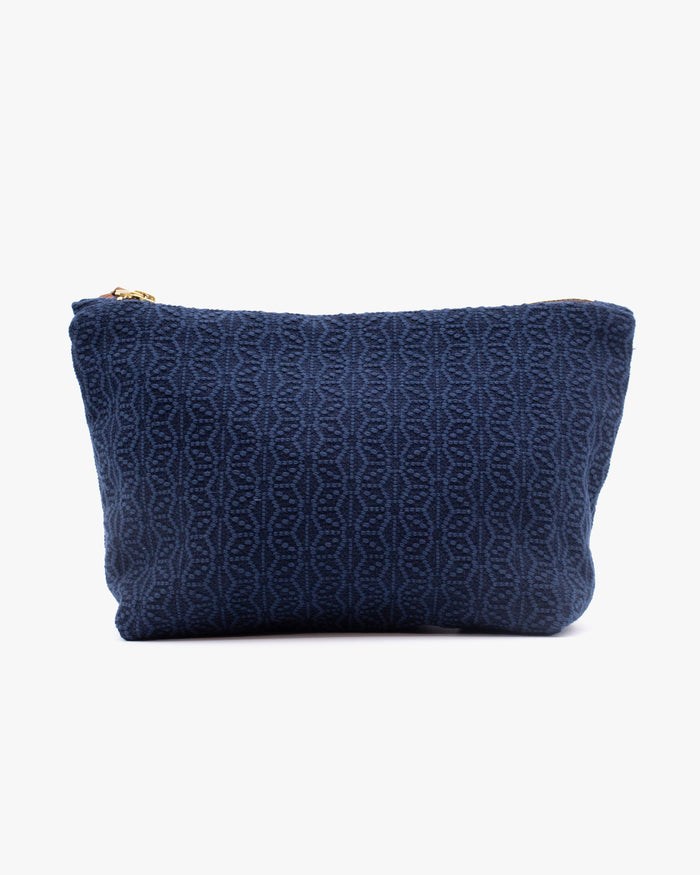 Kiriko Original Stand-Up Pouch, Kogin Asanoha, Indigo