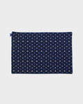 Kiriko Original Table Mat, Kasuri-Ori Indigo with White and Blue Jyuji
