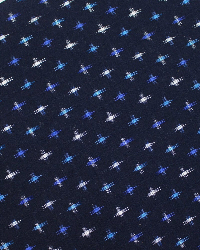 Kiriko Original Table Mat, Kasuri-Ori Indigo with White and Blue Jyuji