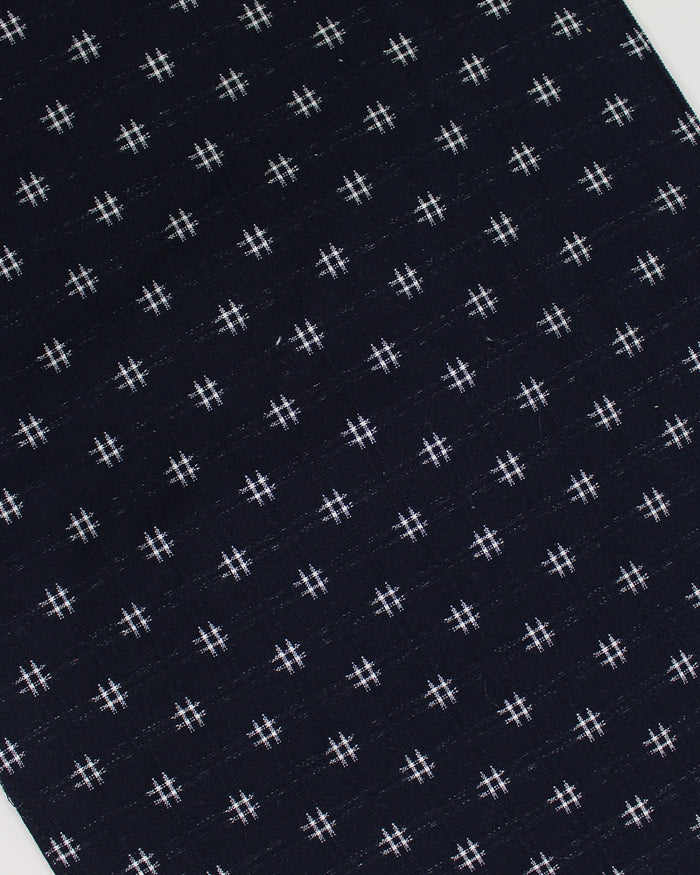 Kiriko Original Table Mat, Kasuri-Ori Indigo with White Igeta