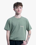 Kiriko Original Tee, olive green with an orange koi dragon graphic