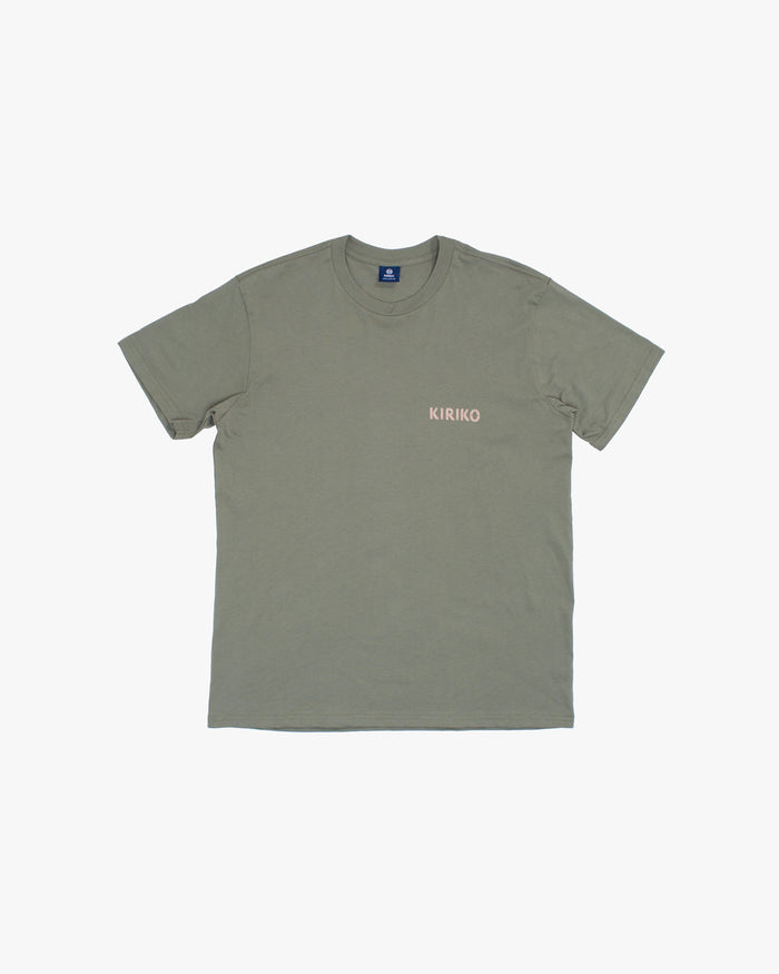 Kiriko Original Tee, 6 oz Cotton, Olive Green with Orange Koi Dragon