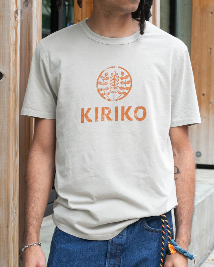 Kiriko Original Tee, 6 oz Cotton, Printed Logo, Latte