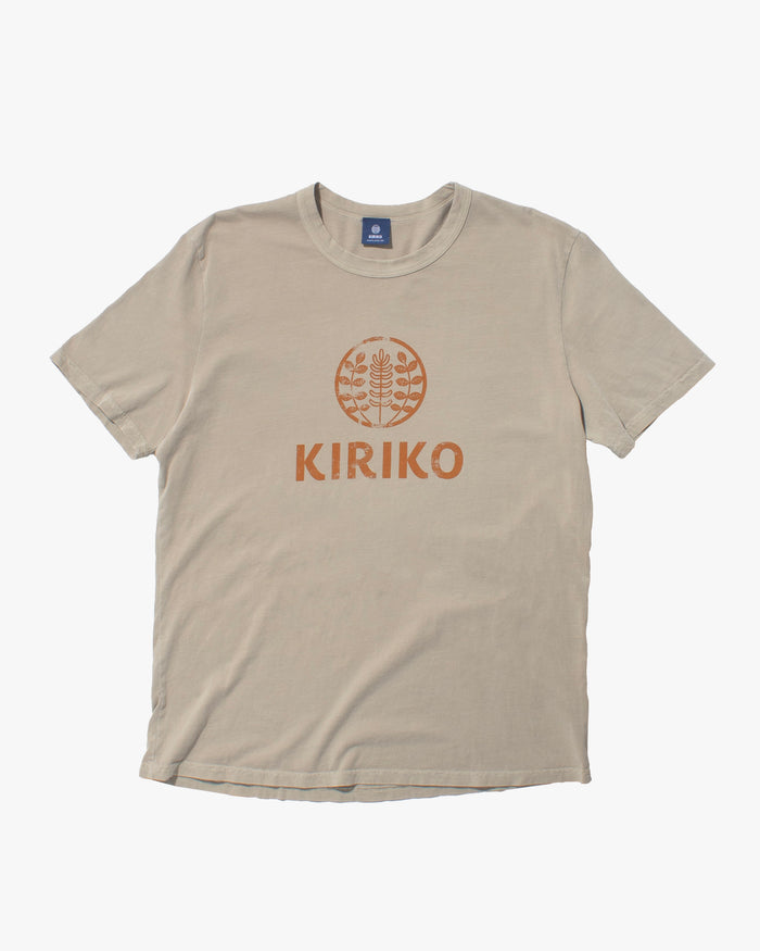 Kiriko Original Tee, 6 oz Cotton, Printed Logo, Latte