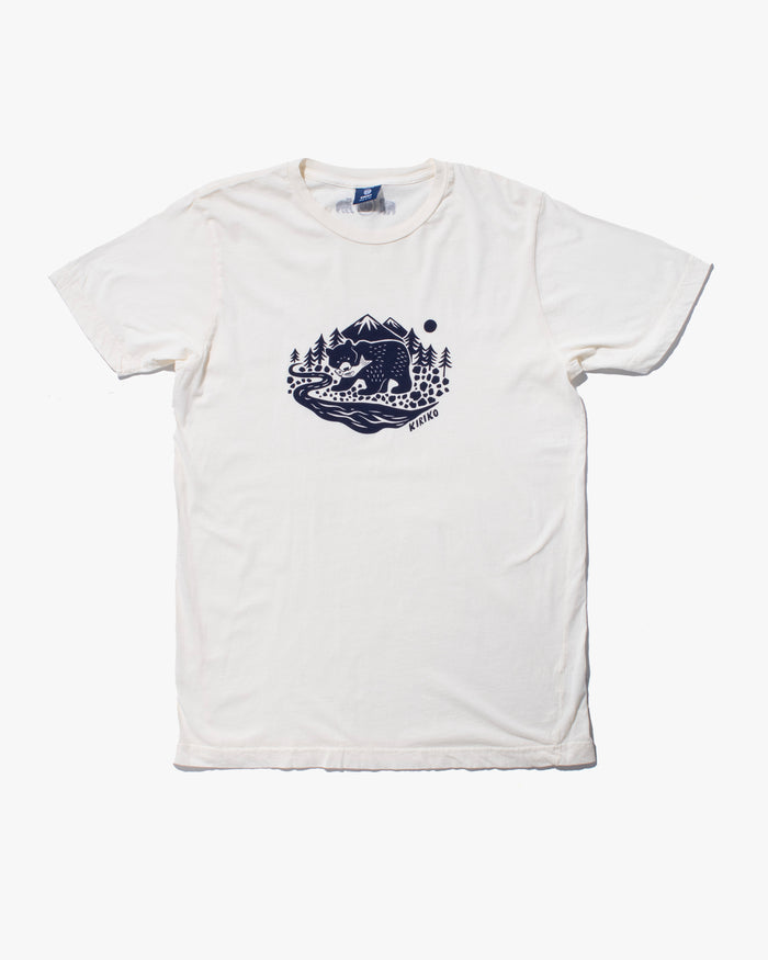 Kiriko Original Tee, 6oz Cotton, Kuma, Cream White