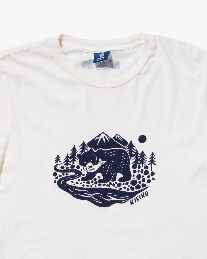 Kiriko Original Tee, 6oz Cotton, Kuma, Cream White